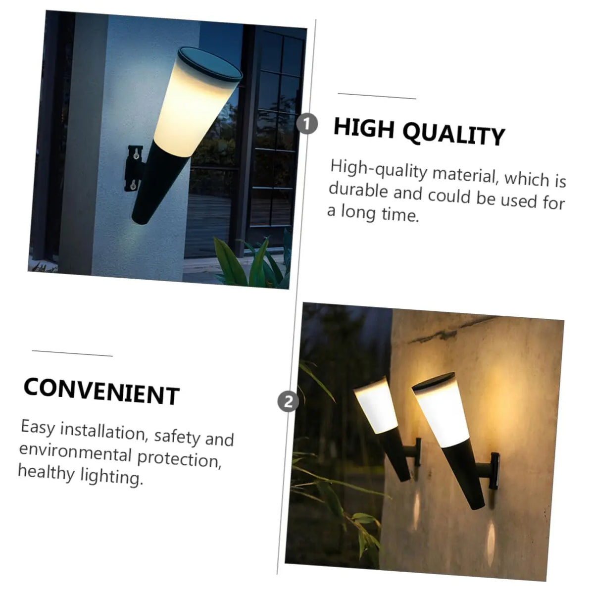 Energy Savers Outdoor Wall Solar Garden Light