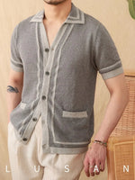 Golden Meadow Cotton Mens Cardigan