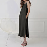 Midnight Meadow 100% Linen Womens Dress