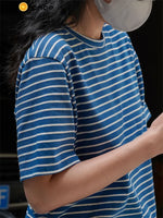 Azure Forest Stripes Womens Top