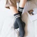 Misty Sky Stripes Womens Socks