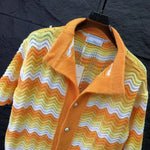 Summit Gold Stripes Lounge Cotton Mens Cardigan