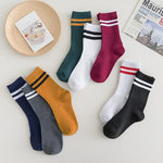 Misty Sky Stripes Womens Socks