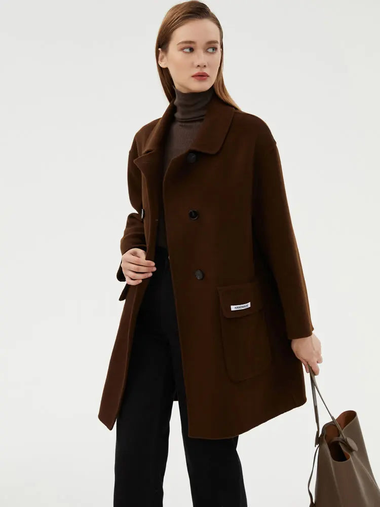 Cream Meadow Office 100% Wool Womens Coat