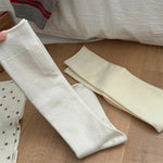 Mulberry Fog 2Pcs College Silk Wool Womens Socks