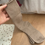 Mulberry Fog 2Pcs College Silk Wool Womens Socks