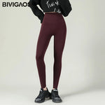 Vanilla Mocha Thick High Waist Thermal Cotton Womens Leggings