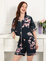 Misty Blossom Floral Womens Pajamas Viscose