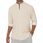 Ivory Coast Casual Cotton Linen Mens Shirt