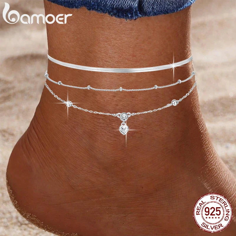Silver Stream Womens 925 Sterling Silver Anklet
