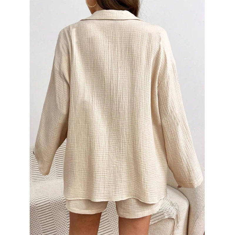 Sunset Muslin 2Pcs Casual 100% Cotton Womens Set