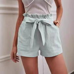 Midnight Soir Cotton Linen Womens Shorts