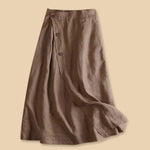Sunlit Earth Cotton Linen Womens Skirt