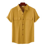 Spring Breeze Cotton Linen Mens Casual Shirt