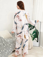 Dusky Sunset Floral Lounge Viscose Womens Pajamas