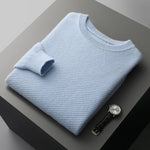 Crimson Lake Stripes Casual Cashmere Men Sweater