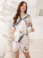 Misty Blossom Floral Womens Pajamas Viscose