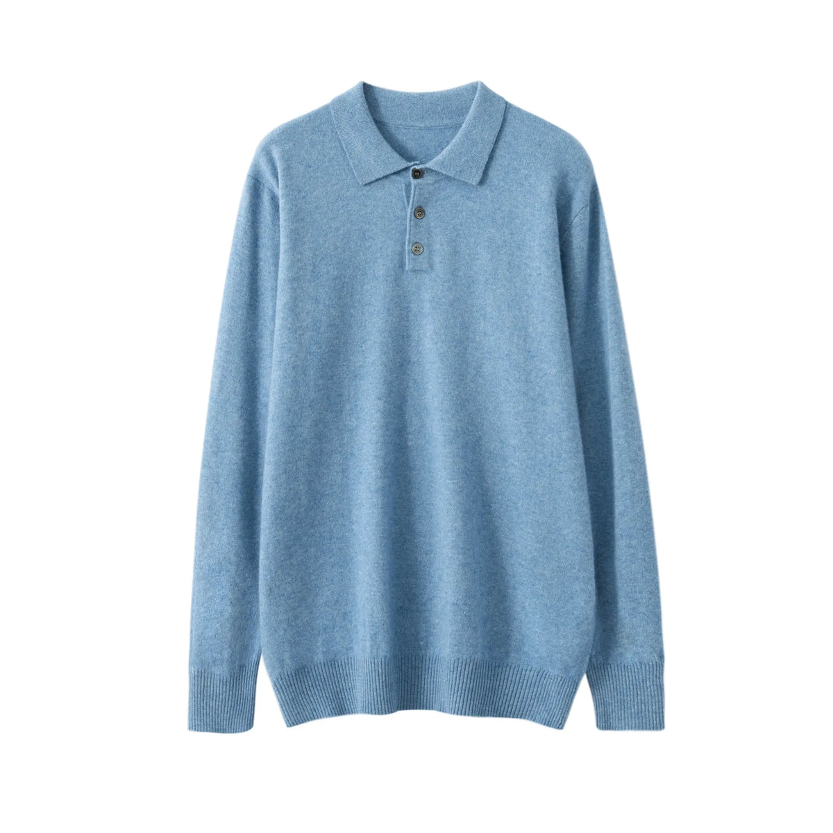 Sand Dunes Polo Collar Cashmere Mens Sweater