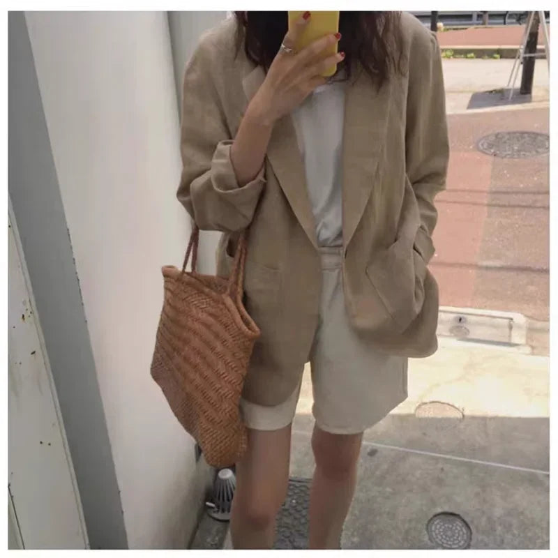 Crimson Maple Blazer Cotton Womens Blazer