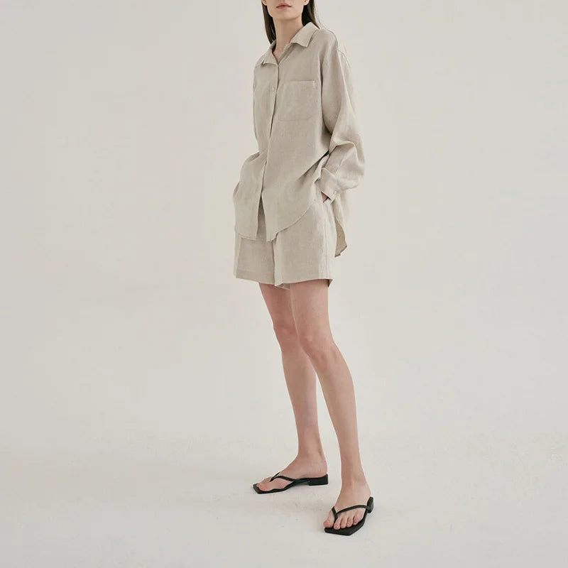 Moss Fern Linen Womens Tracksuit
