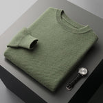 Crimson Lake Stripes Casual Cashmere Men Sweater