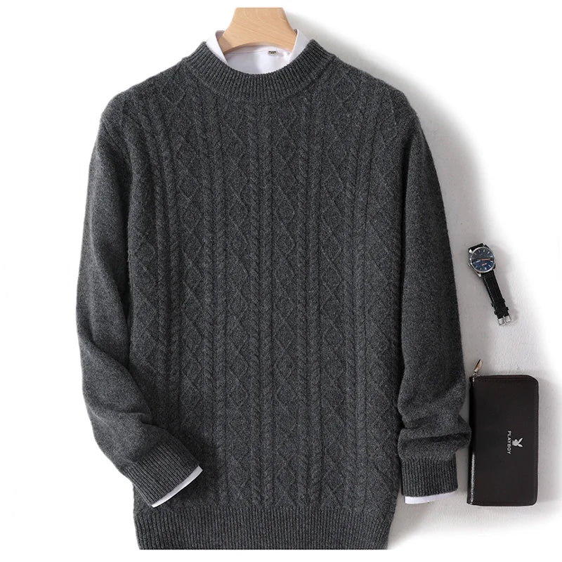 Forest Mist Thicker Mens Sweater Wool