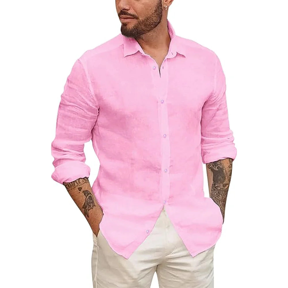 Azure Ferns Casual Cotton Mens Shirt