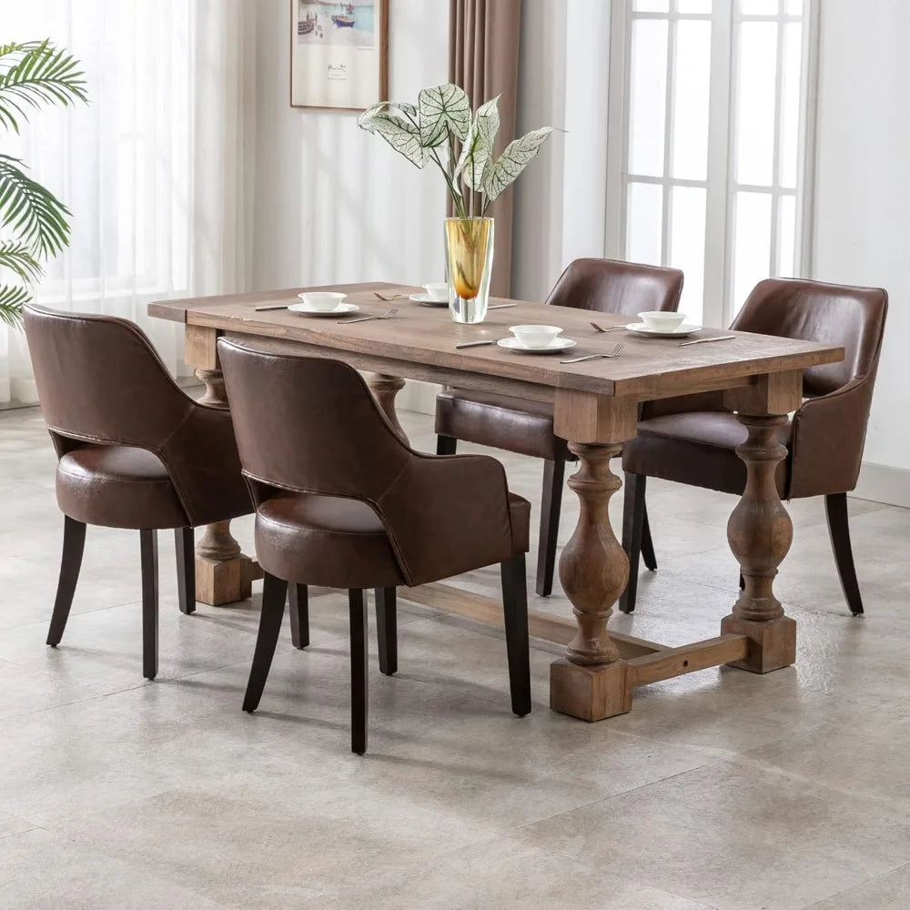 Dusty Olive 4Pcs Linen Dining Chairs
