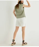 Sunset Prairie Dots Casual Top Linen Womens Top