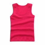 Stormy Mountain Solid Cotton Kids Tank Top
