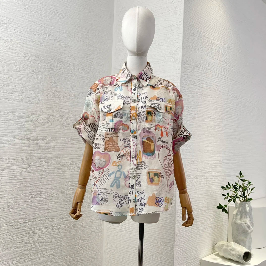 Nature Mosaic Solid Short Sleeves Skirt Womens Romper Set