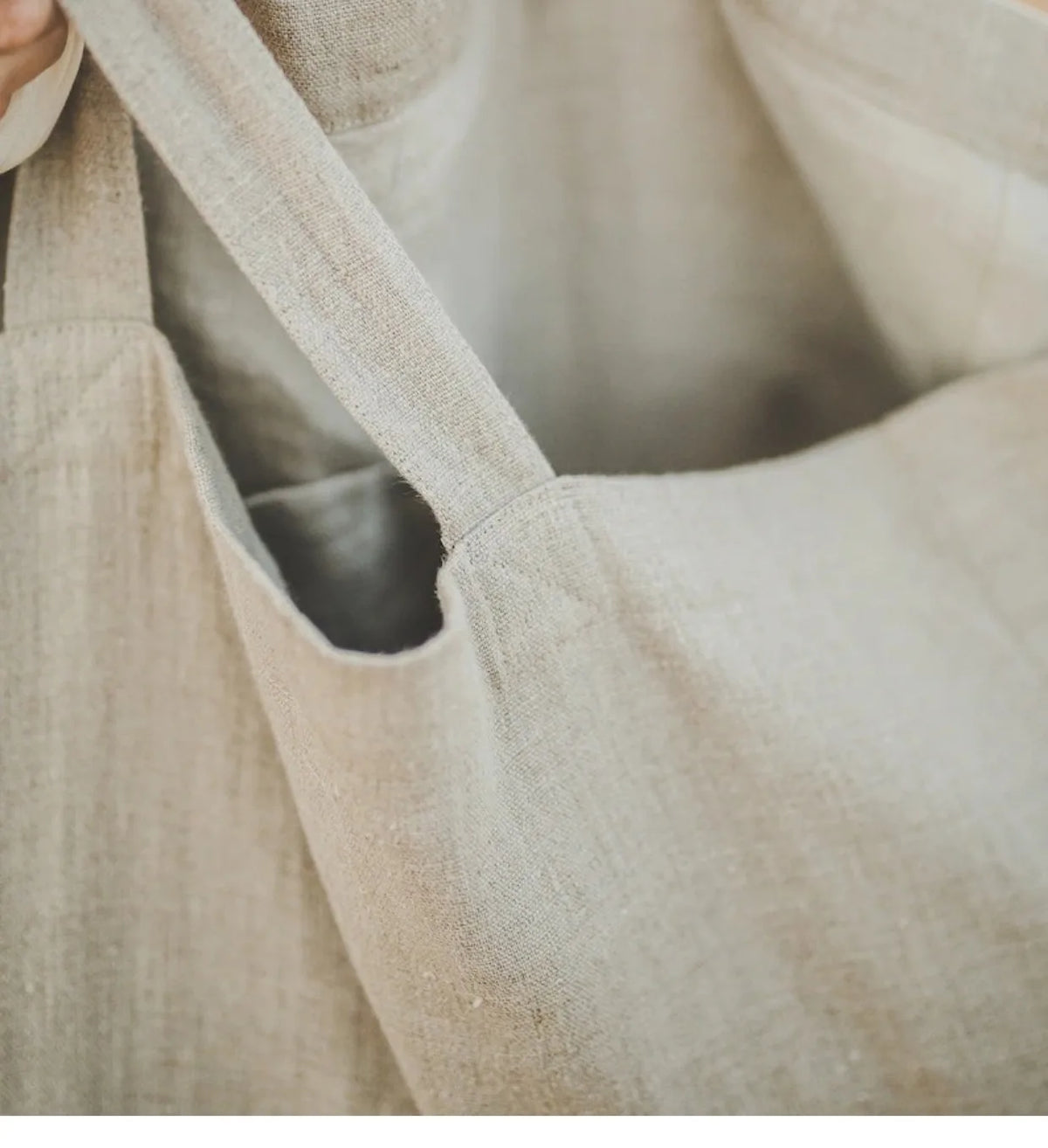 Natural Grain Casual Linen Womens Handbag