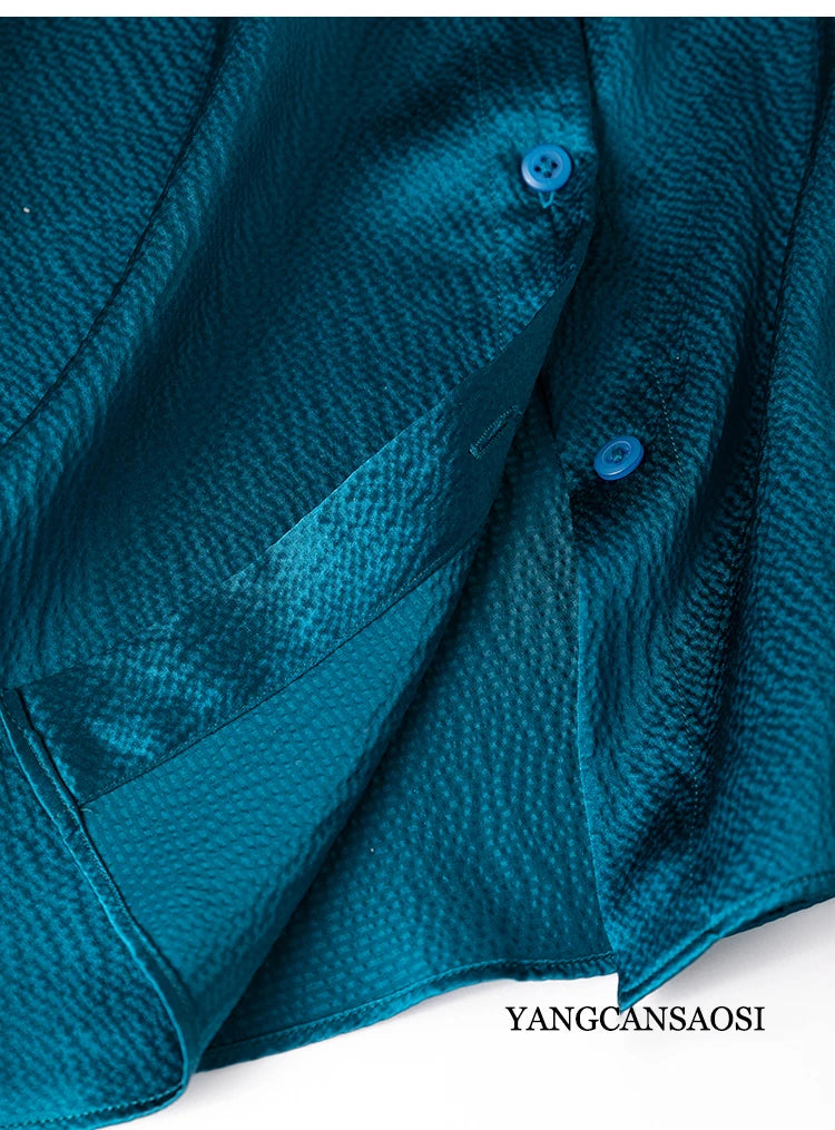 Pearl Dusk Office 100% Silk Womens Blouse