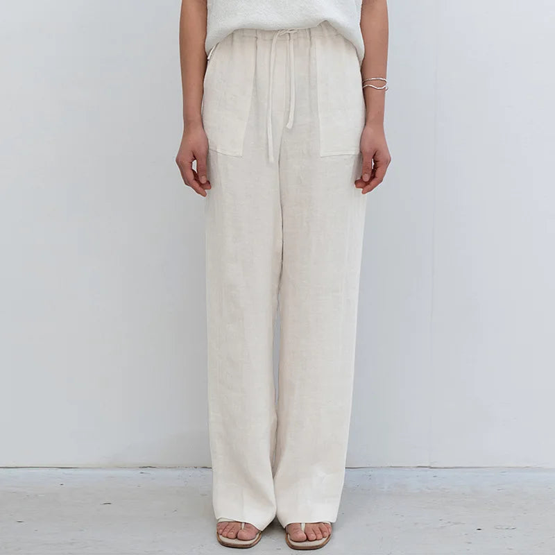 Soothing Forest Purple Solid Lounge 100% Cotton Womens Pants