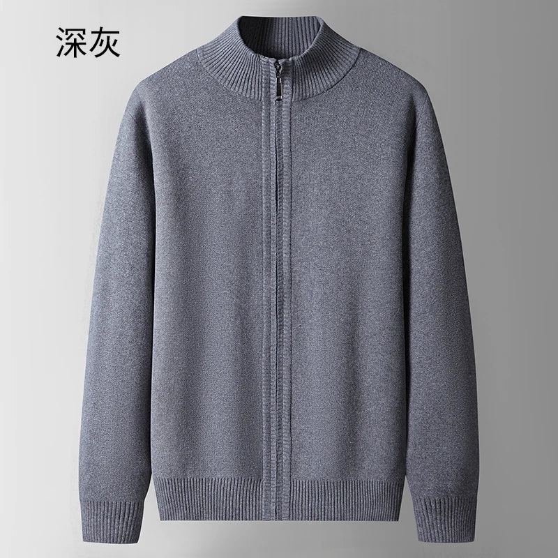 Moss Granite 100% Cotton Mens Cardigan