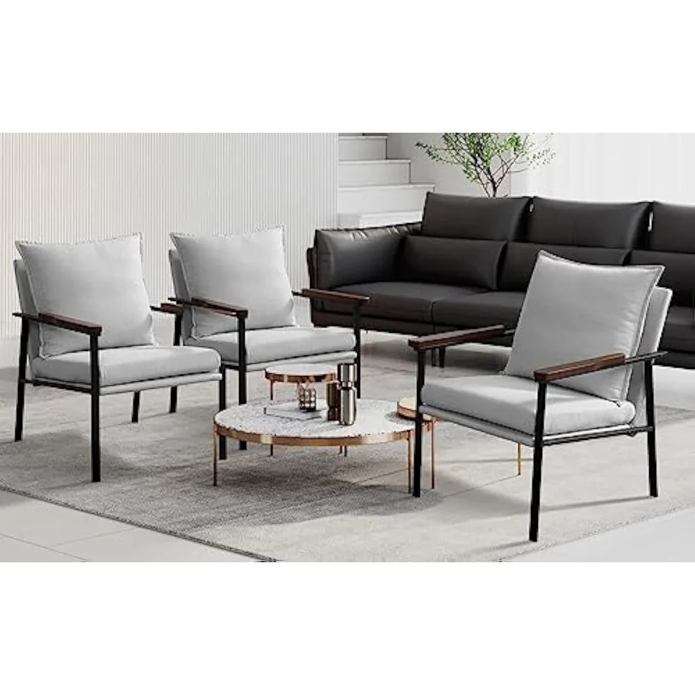 Azure Mist Modern Lounge Chair Cotton Unisex Armchair