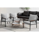 Azure Mist Modern Lounge Chair Cotton Unisex Armchair