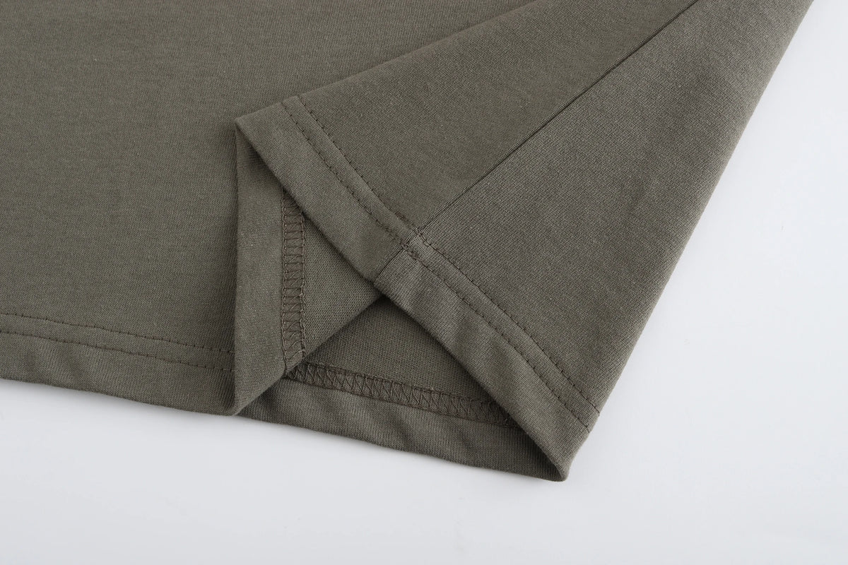 Olive Green Sleeveless Basic Cotton Mens Activewear Tank