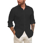 Azure Ferns Casual Cotton Mens Shirt