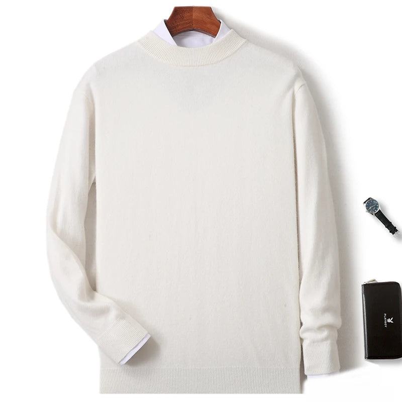 Sandstone Drift 100% Cashmere Mens Sweater