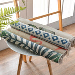 Sandy Desert Geometric Cotton Linen Rug