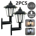 Energy Savers 2Pcs Outdoor Wall Solar Powered Garden Lamp