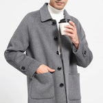 Autumn Gold Mens 100% Wool Overcoat