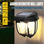 Energy Savers Decorative Wall LED Solar Powered Garden Lamp with Body Sensor