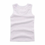 Stormy Mountain Solid Cotton Kids Tank Top