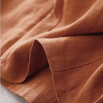 Toasted Orange Cotton Linen Womens Pants
