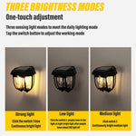 Energy Savers Decorative Wall LED Solar Powered Garden Lamp with Body Sensor