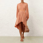 Silent Sunset Dusk Solid Vintage Viscose Womens Dress