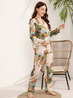 Gentle Sky Floral Lounge Viscose Womens Pajamas