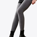 Early Smog Ribbed 100% Cashmere Womens Leggings
